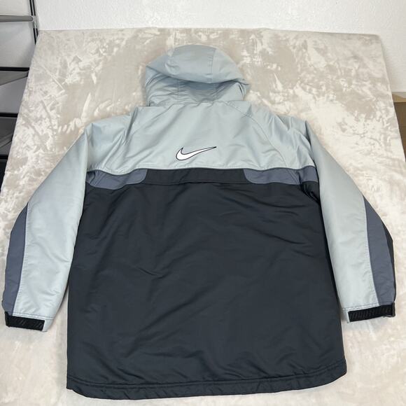VTG Nike Jacket Mens XL Black Grey Full Zip Y2K Outerwear Retro Athleisure - Picture 12 of 14